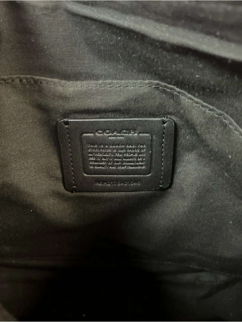 Coach Black Pebbled Leather Shoulder Bag with Gold Logo